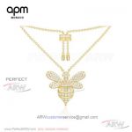 AAA APM Monaco Jewelry For Sale - Yellow Gold Bee Necklace 